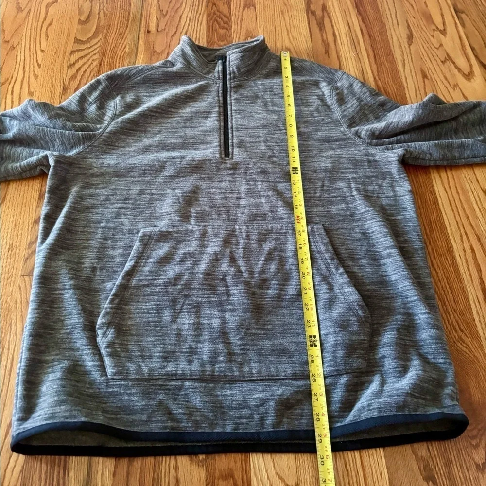 Banana Republic Men's Gray Quarter Zip Fleece Pullover - XL